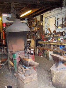Forge and anvils